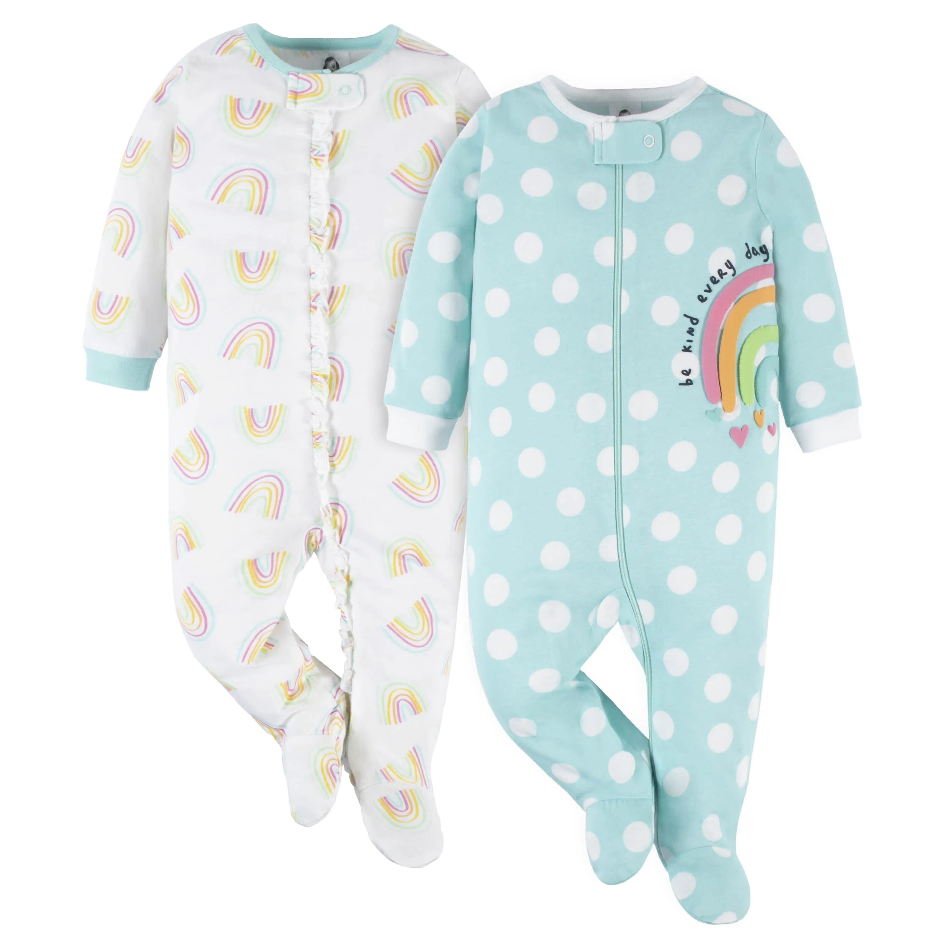 2-Pack Baby Girls Dots Of Rainbows Sleep 'N Plays