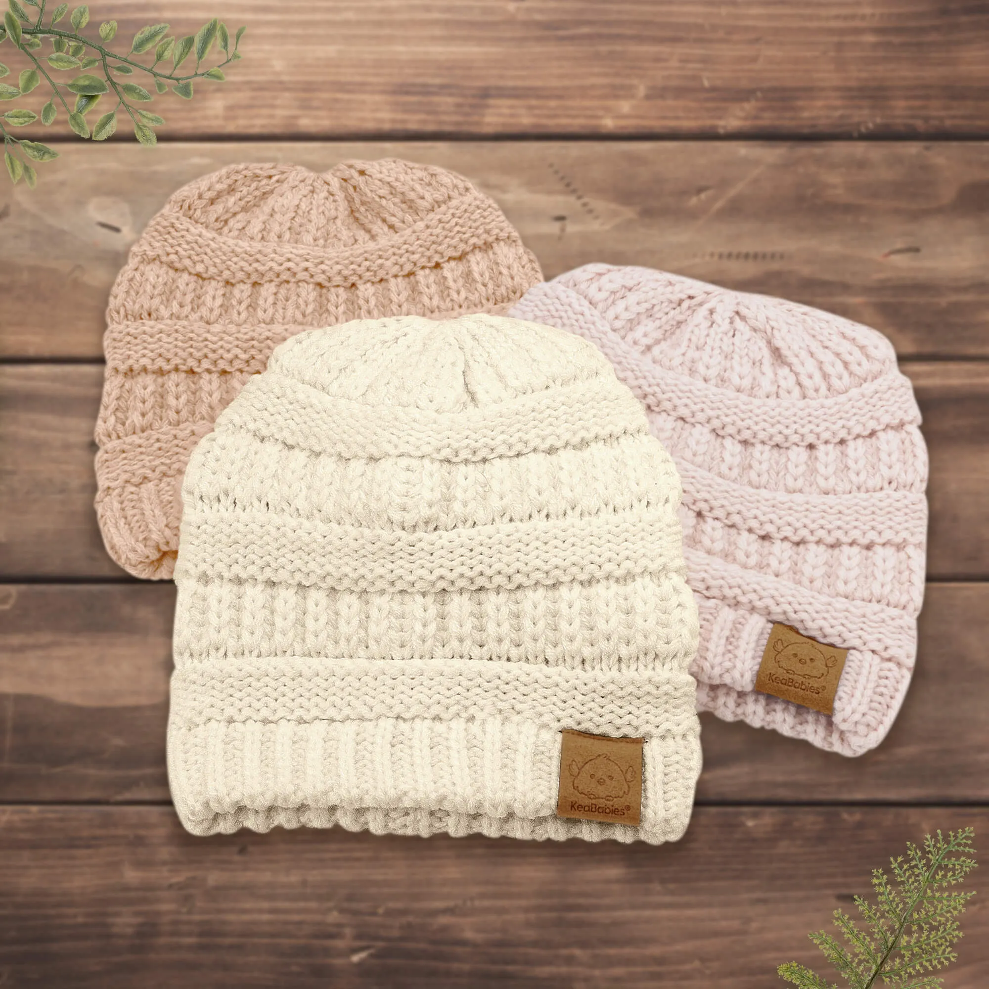 3-Pack Warmzy Baby Beanies (Macaron, M)