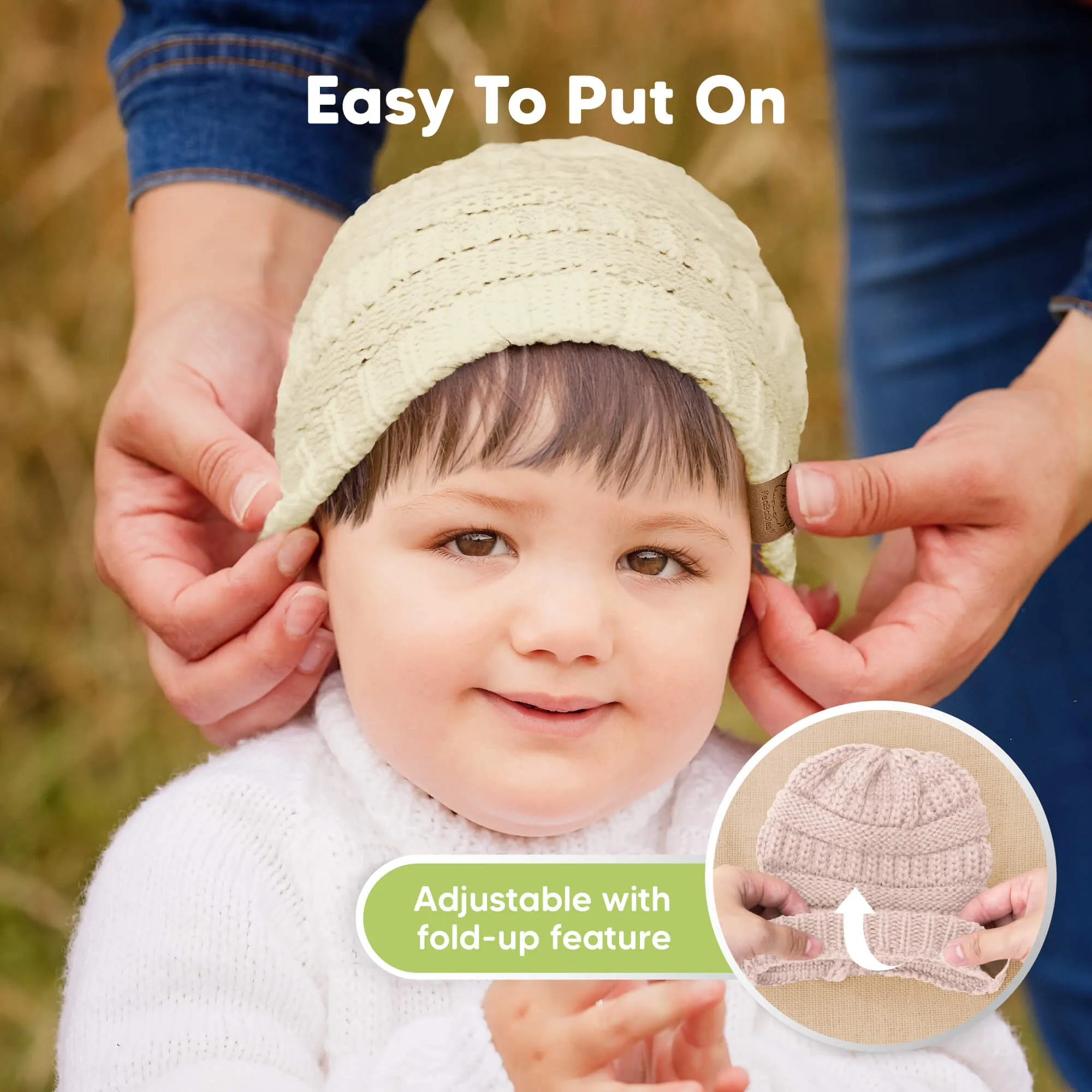 3-Pack Warmzy Baby Beanies (Macaron, M)