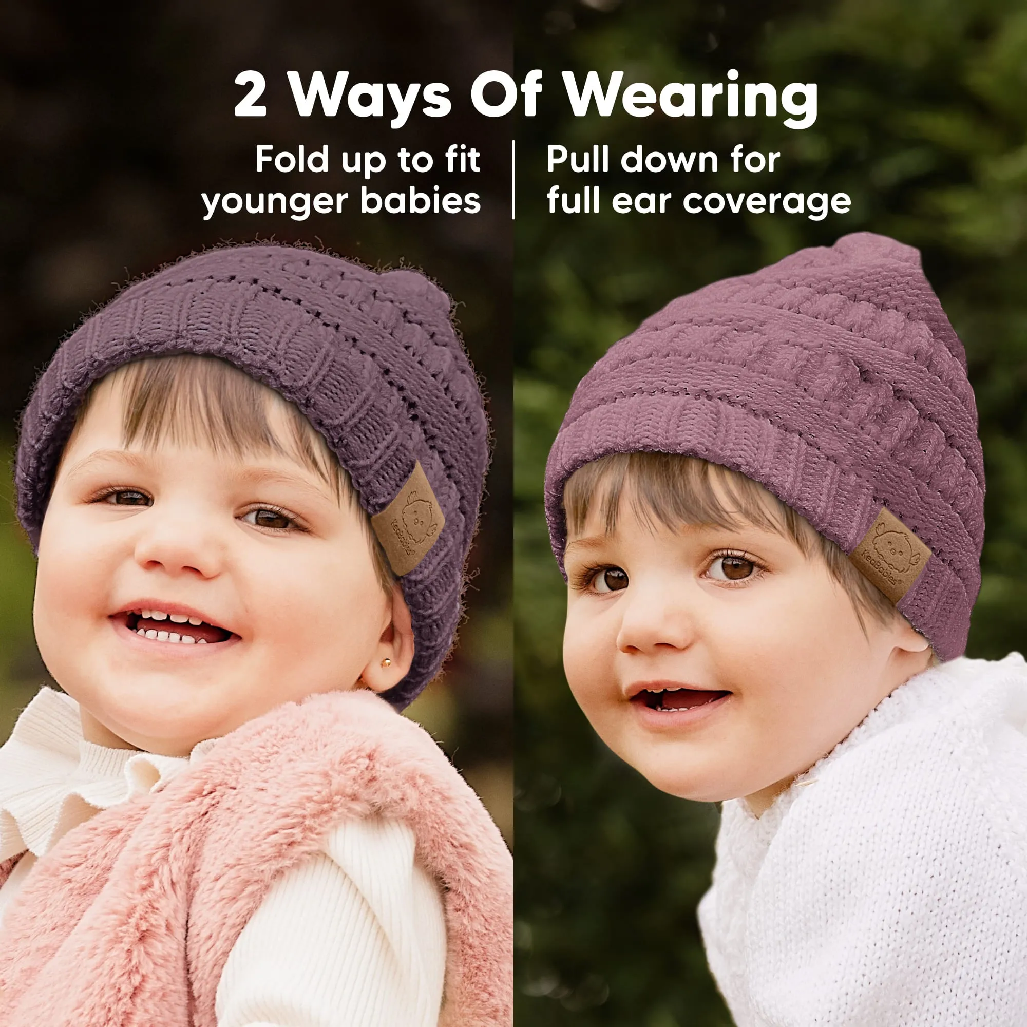 3-Pack Warmzy Baby Beanies (Regalia, M)