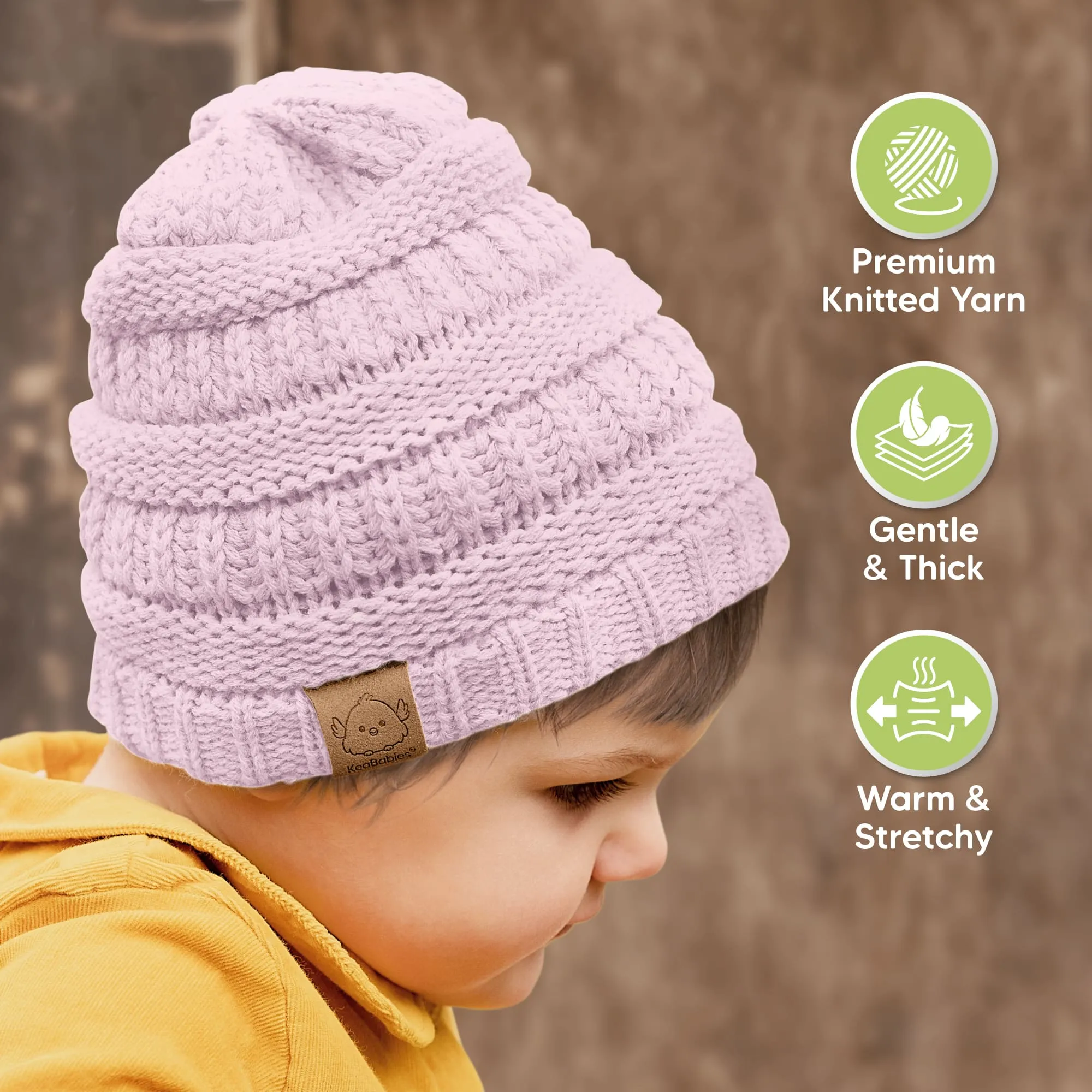 3-Pack Warmzy Baby Beanies (Regalia, M)