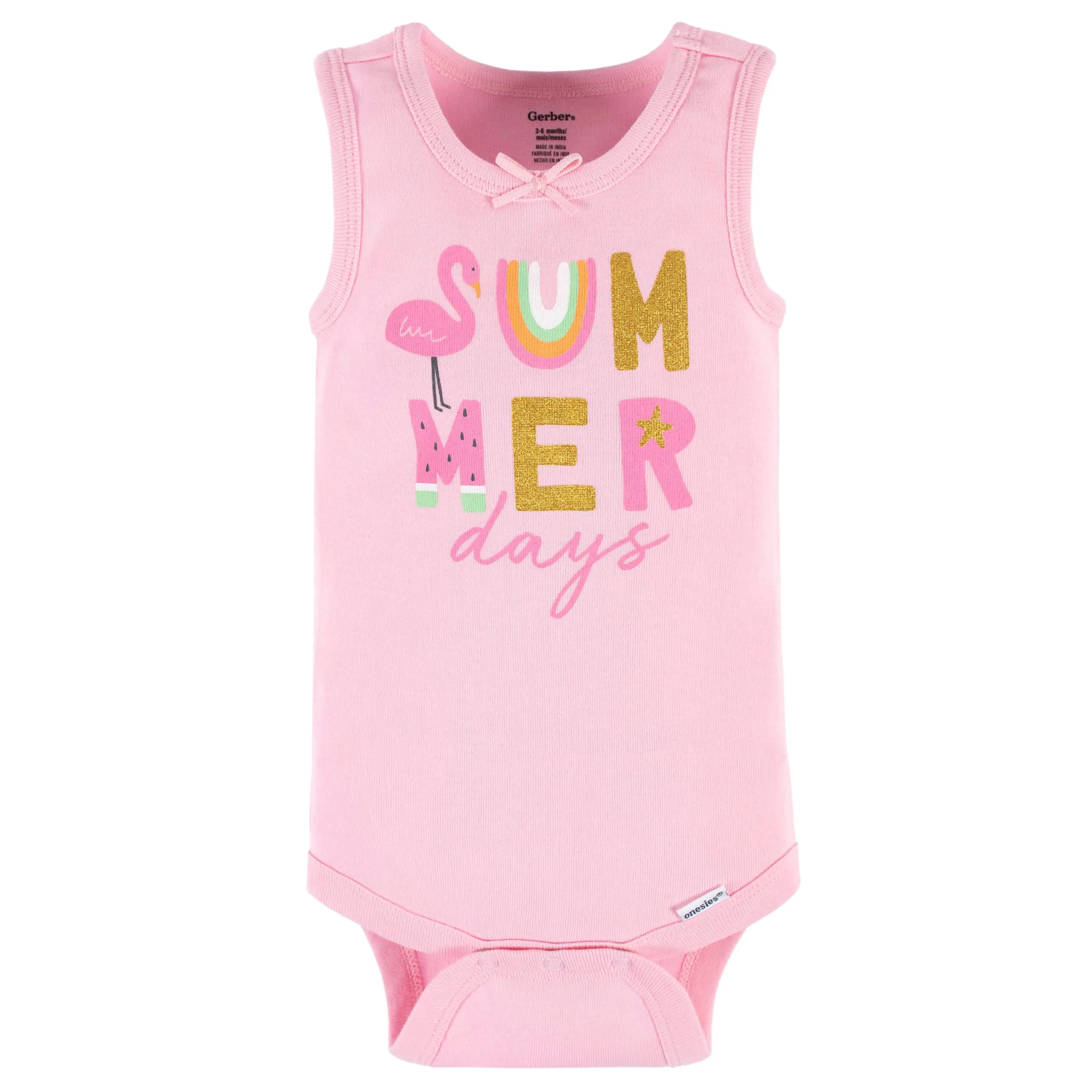 4-Pack Baby Girls Summer Blossom Tank Onesies® Bodysuits