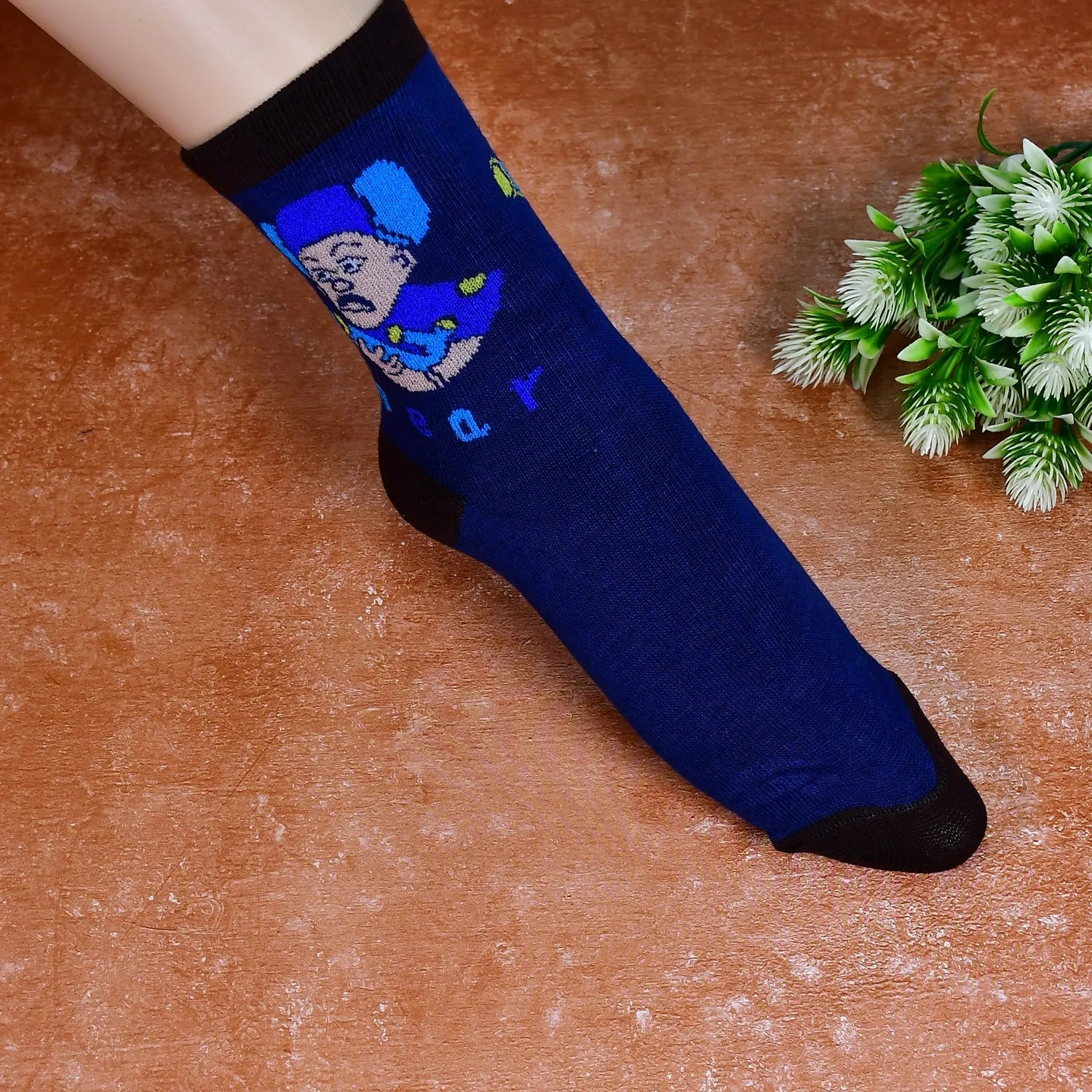 6367 1PAIR SOCKS PRINTED TRENDY MULTIPLE DESIGNER SOCKS