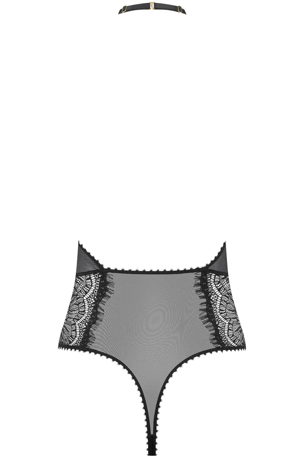 Accroche Coeur V Neck Thong Bodysuit