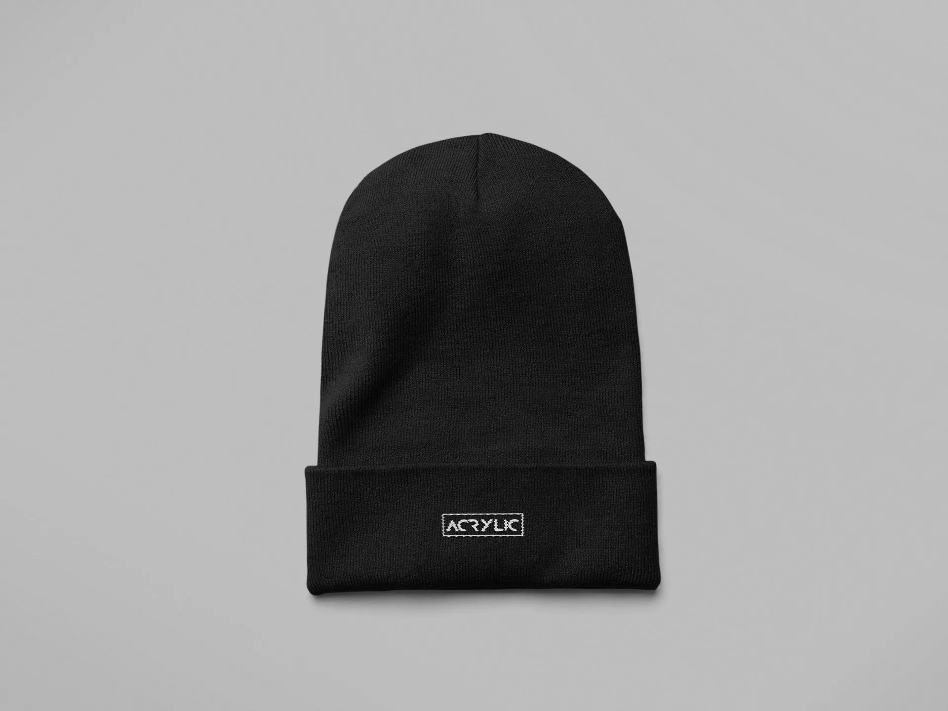 AcrylicBrand Cuffed Beanie