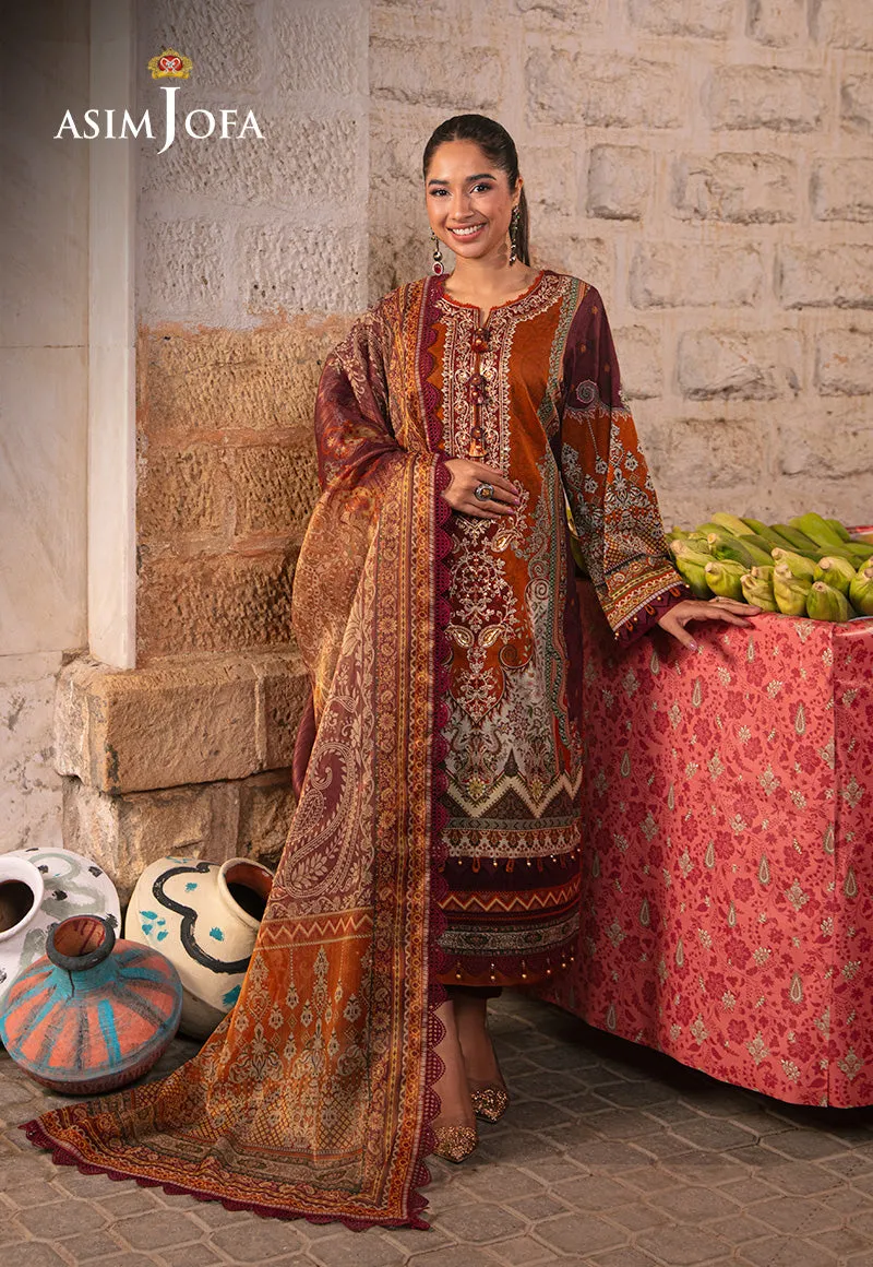 AJAR-20 EMBROIDERED LAWN 3 PCS