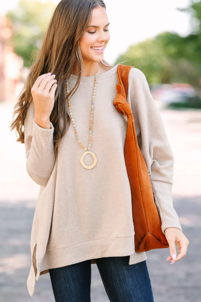 Always Fun Taupe Brown Tunic