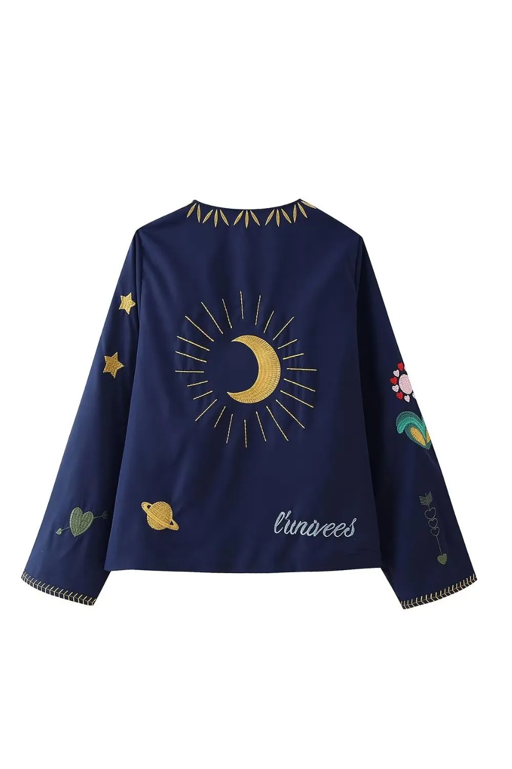 'Amelia' Embroidered Long Sleeve Jacket(2 Colors)