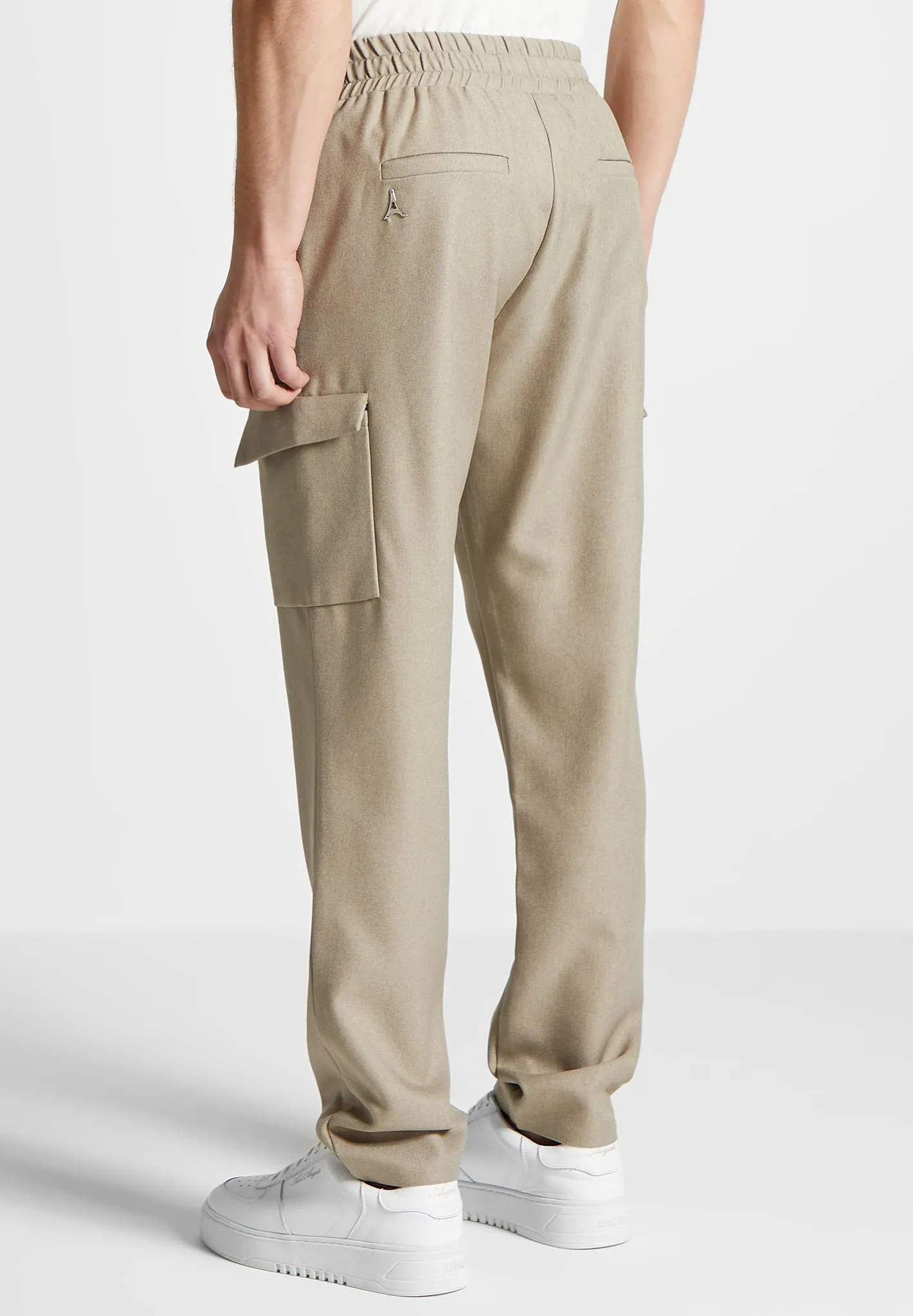 Angular Pocket Cargo Pants - Beige