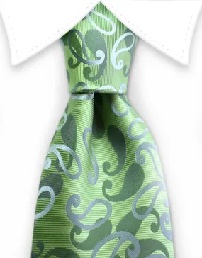 Apple Green Paisley Tie