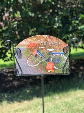 Autumn Bicycle Garden Sign