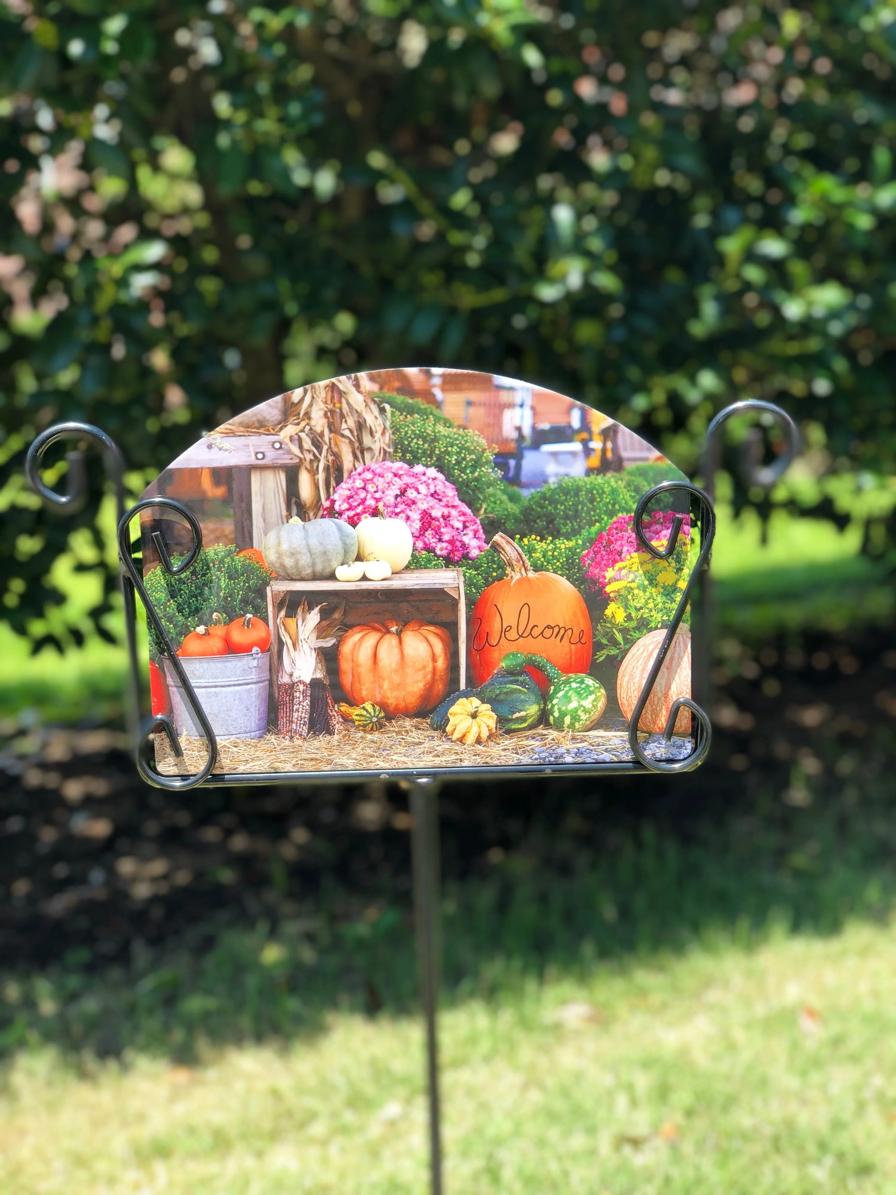 Autumn Farmer's Market Welcome Garden Sign