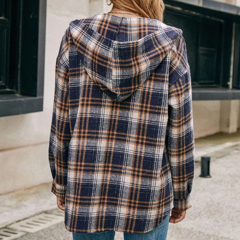 Avalon Plaid Hooded Shacket