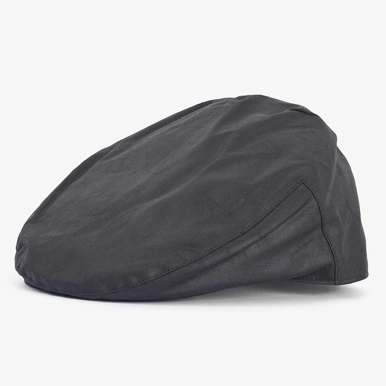 Barbour Men's Wax Flat Cap in Black/Classic