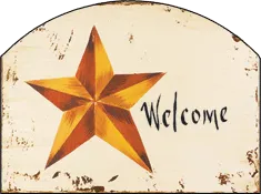 Barn Star Welcome Garden Sign