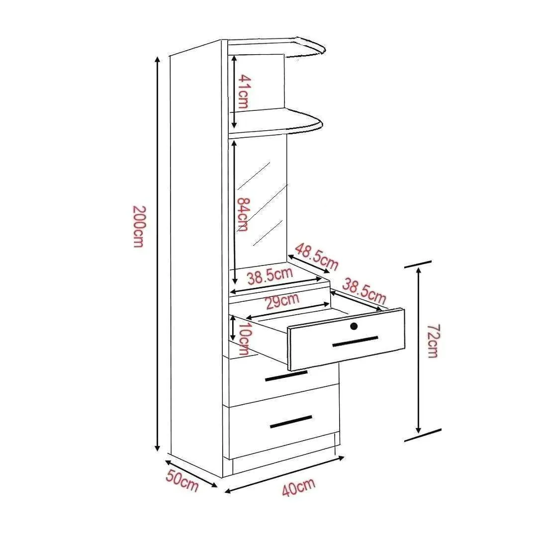 Beatrey Mirror Corner Cabinet