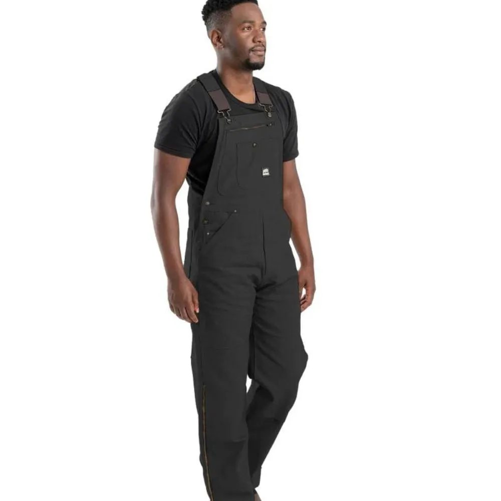 Berne Heritage Men's Unlined Duck Bib Overall B1067 - Black