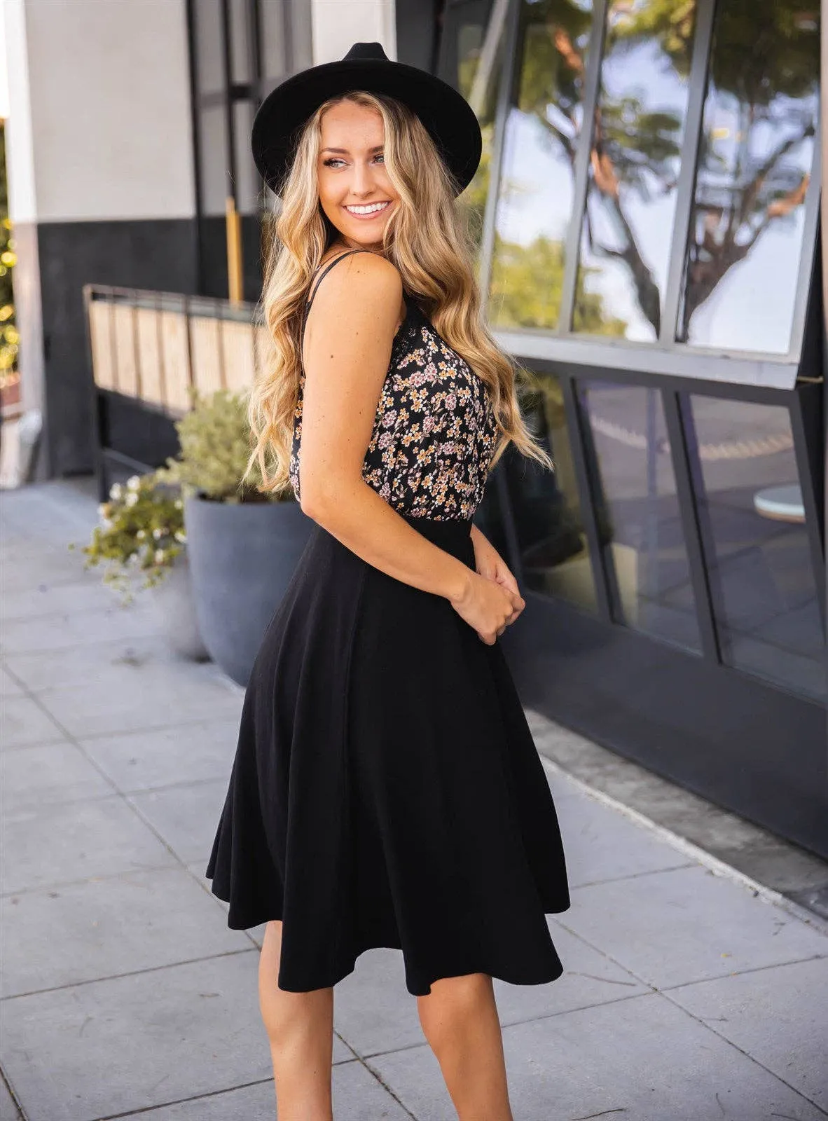 Black A-line Skirt