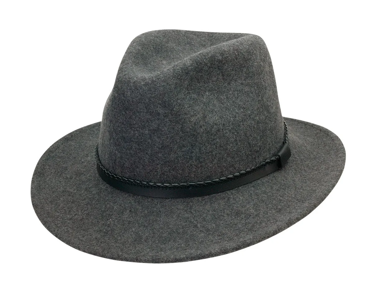 Black Creek Crushable Wool Heritage Fedora