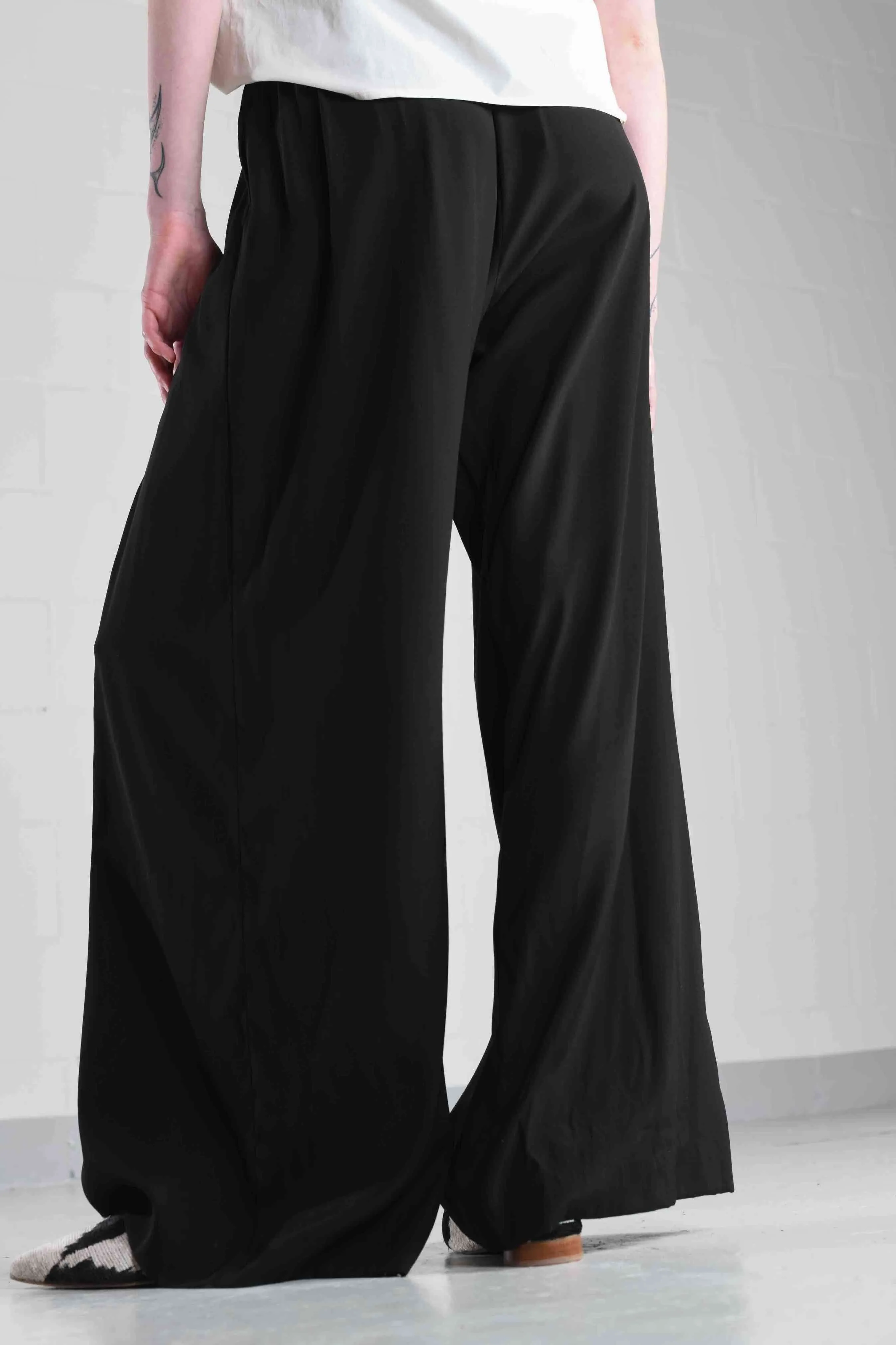 Black Parigi Silk Pants