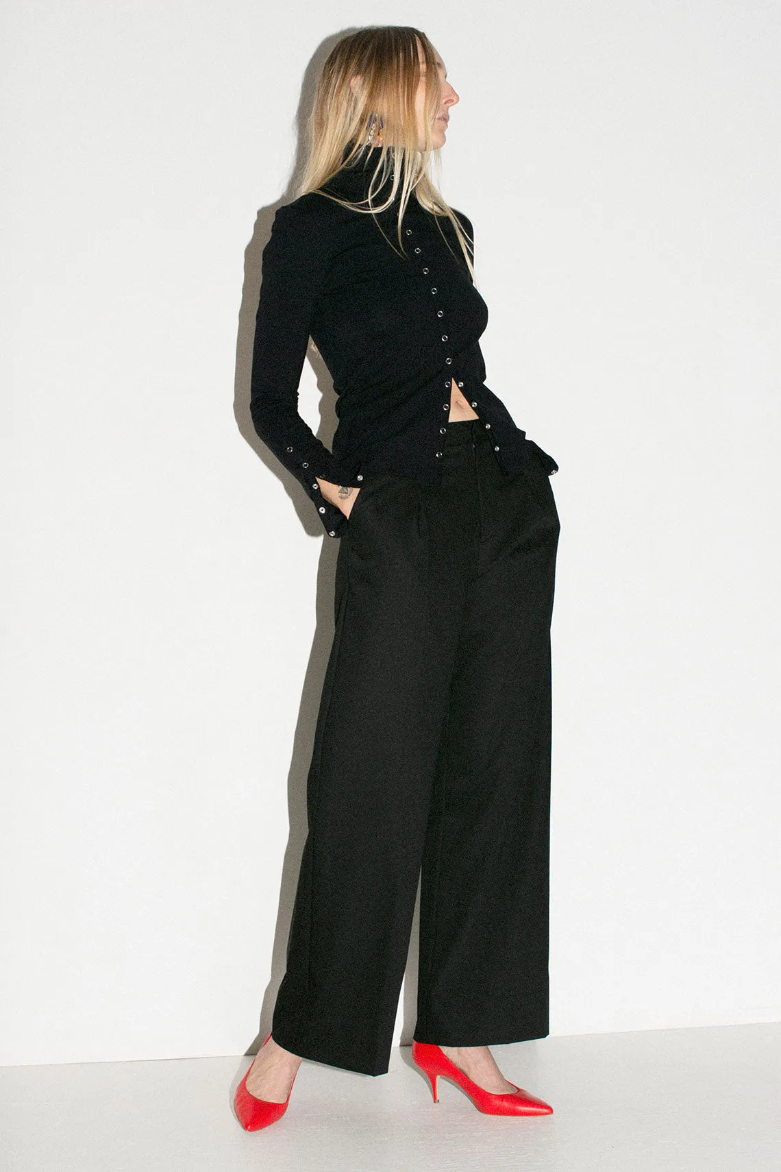 Black Twill Kent Pant