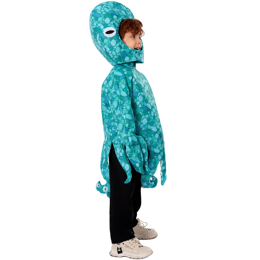 Blue Octopus Costume for Children Girls Boys Sea Creature Cosplay Costumes