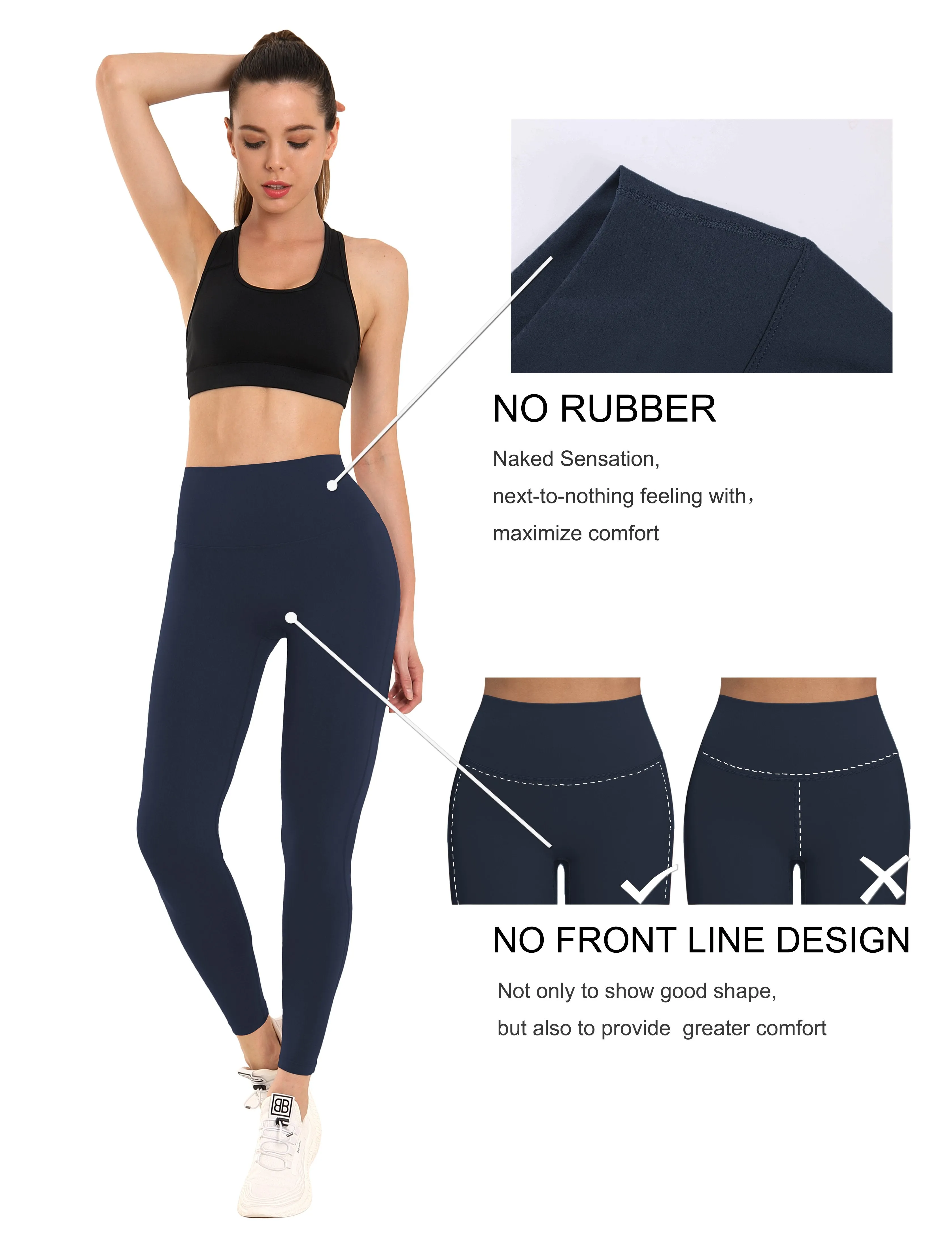 BUBBLELIME 87N/13S No Front line Pilates Pants 26" inseam_Pilates