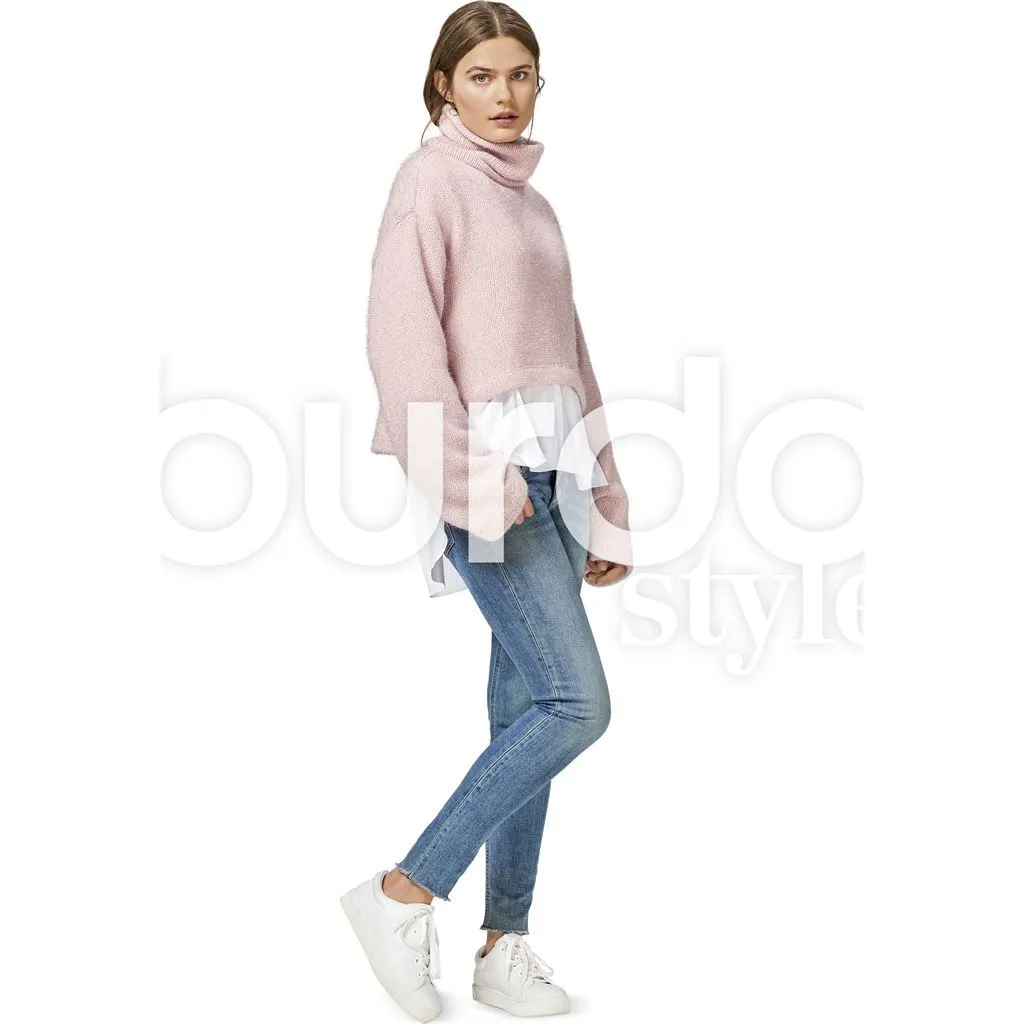 Burda Style Pattern B6476 Women's Pullover Collared Top