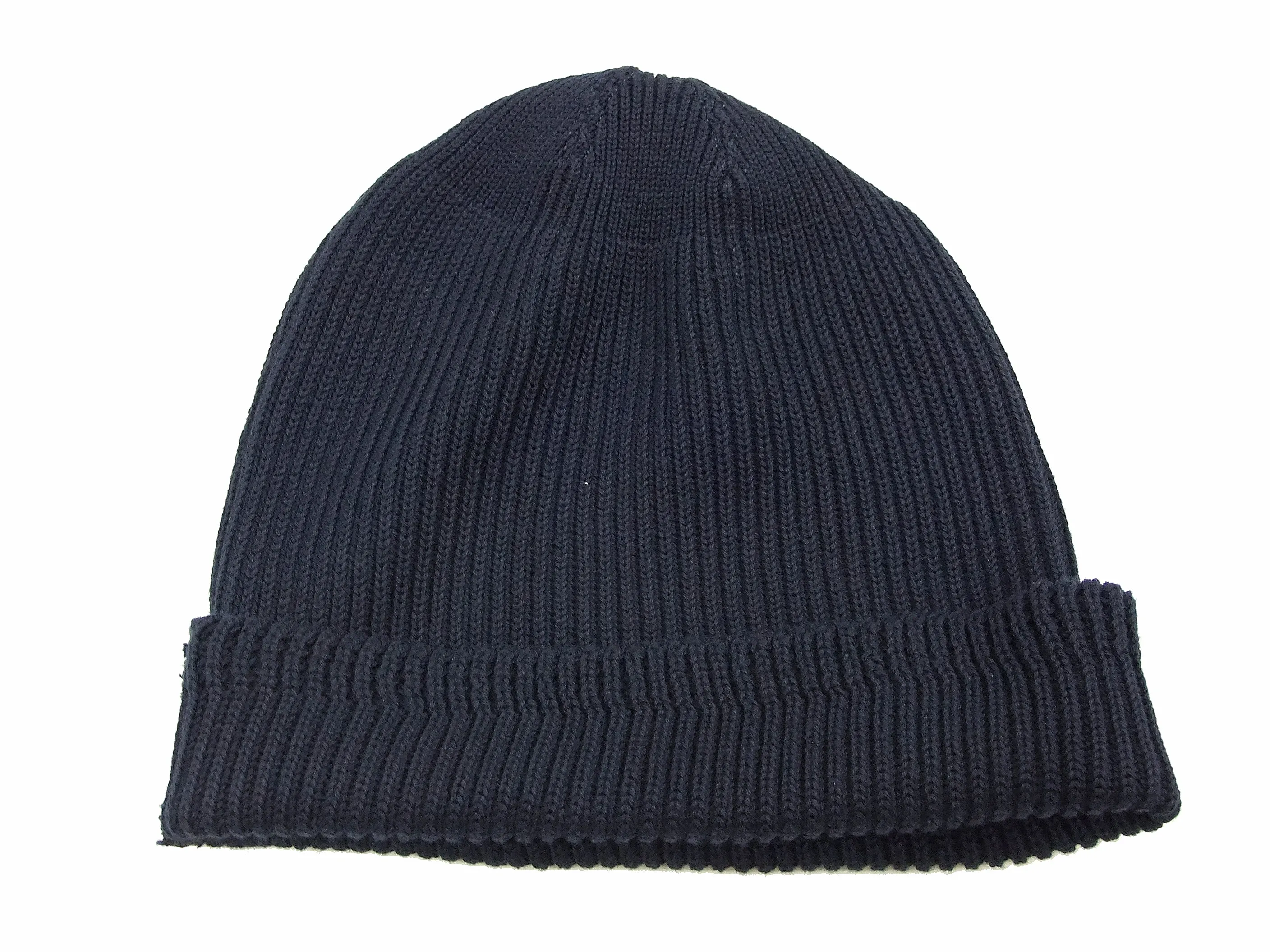 Buzz Rickson Watch Cap Men's Cotton Knit Hat WWII US military style beanie BR02186 Navy-Blue