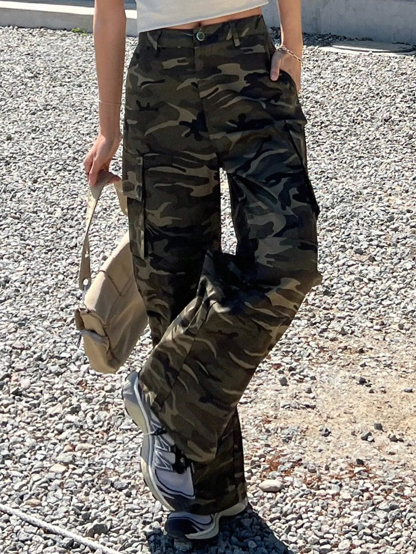 Camo Print Cargo Pant