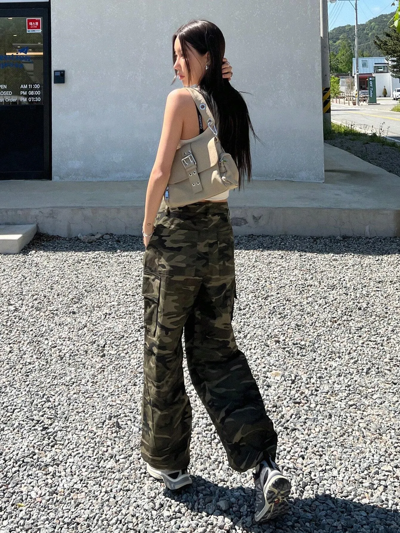 Camo Print Cargo Pant