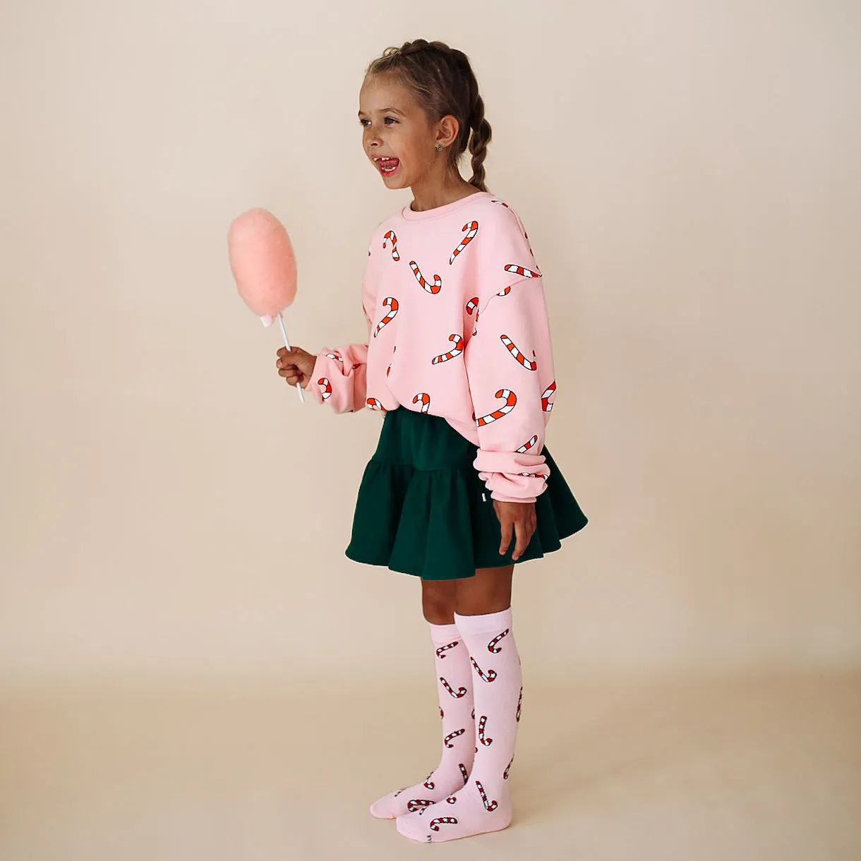 CANDY CANE | oversized drop shoulder pullover | KIDS