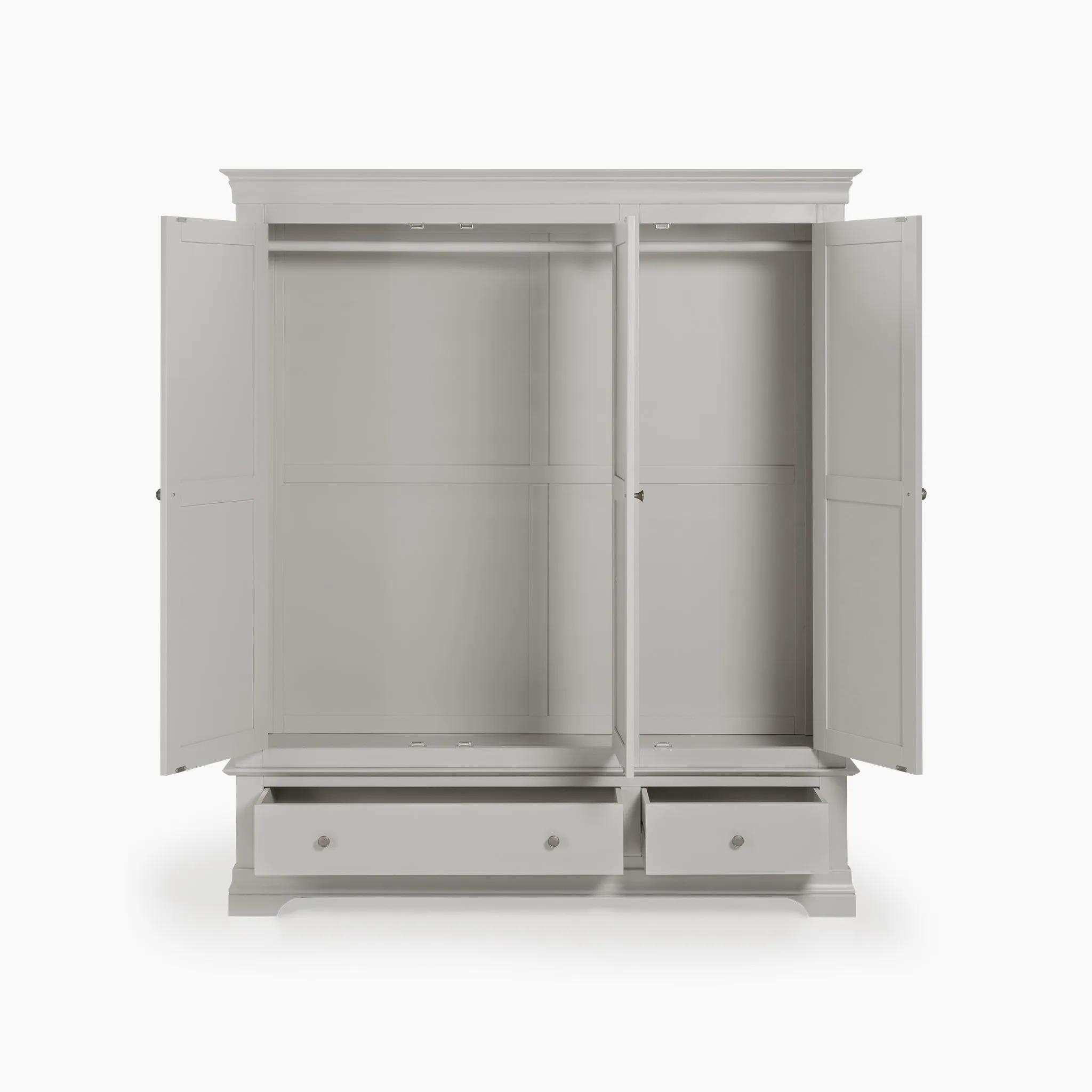 Chalbury Triple Wardrobe in Pebble Grey