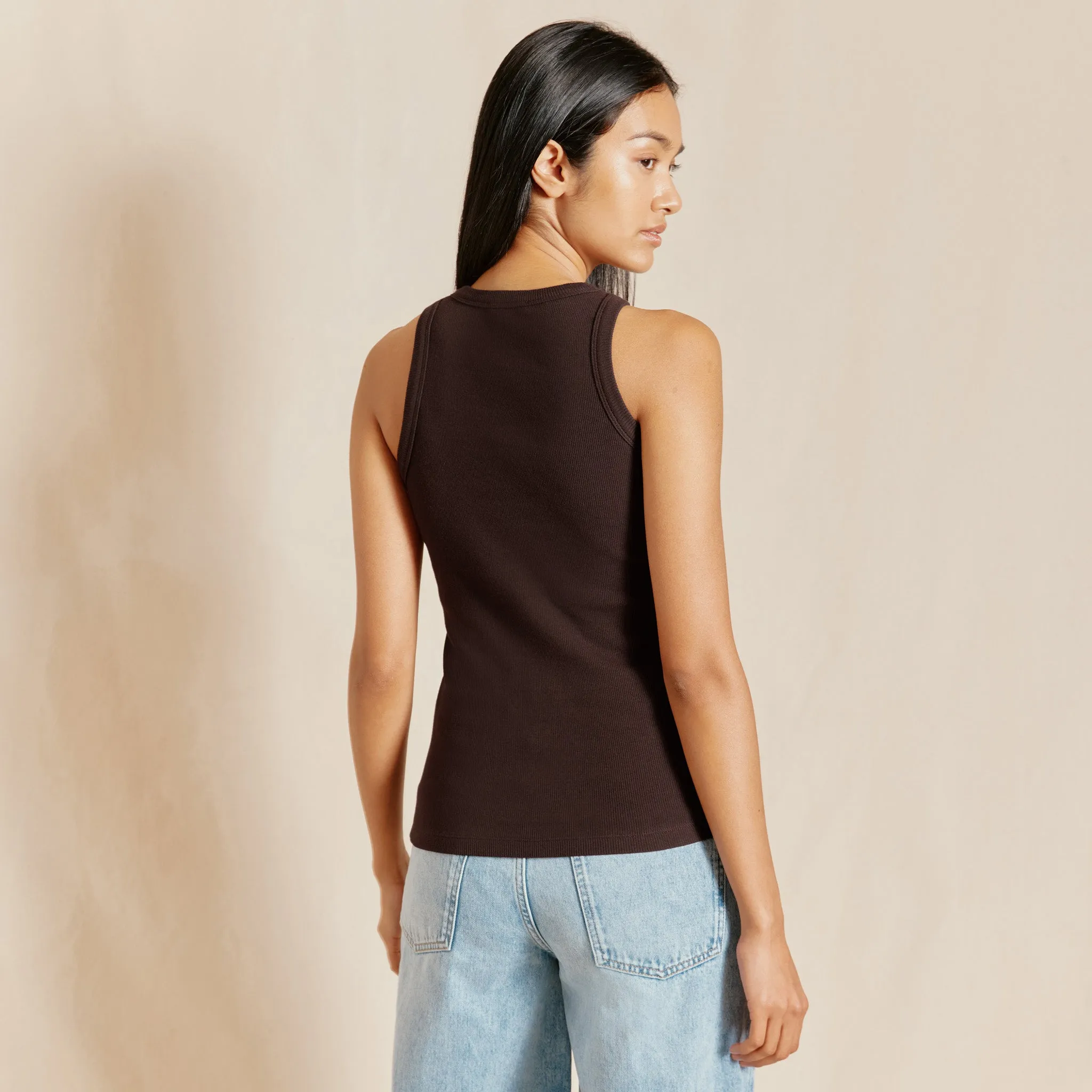 Chocolate High Neck Vest