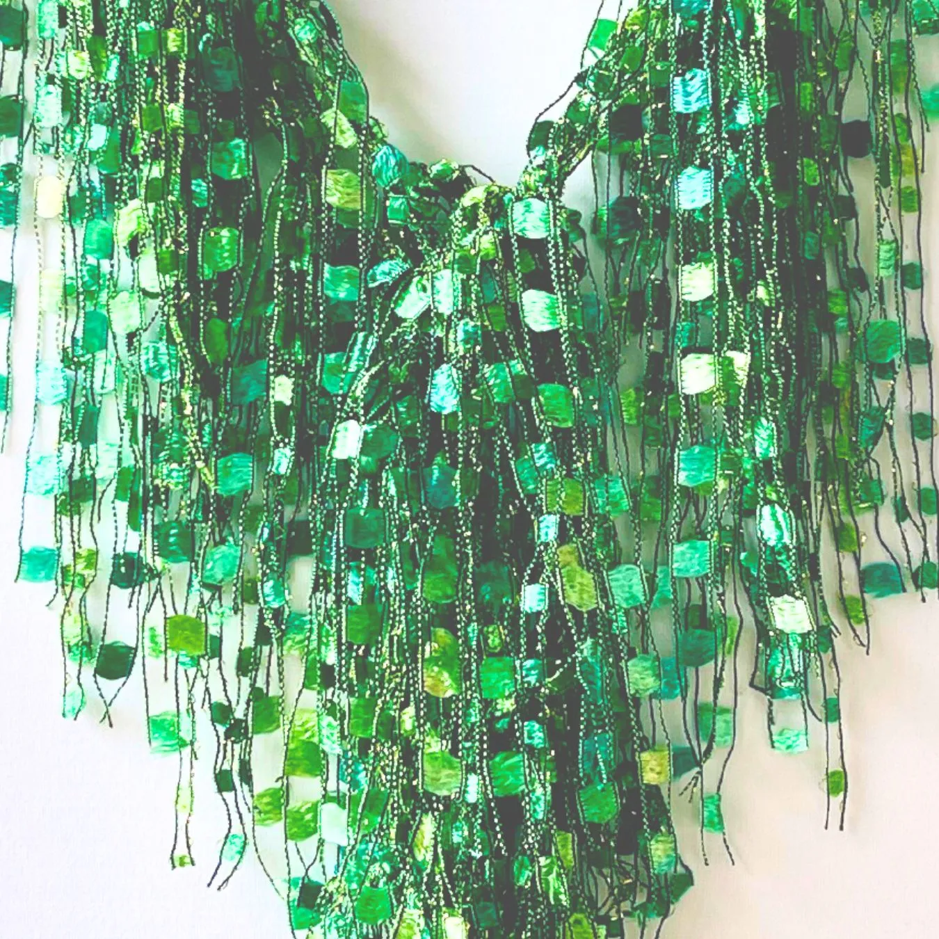 Christmas Green Scarf Necklace - For the Irish too!