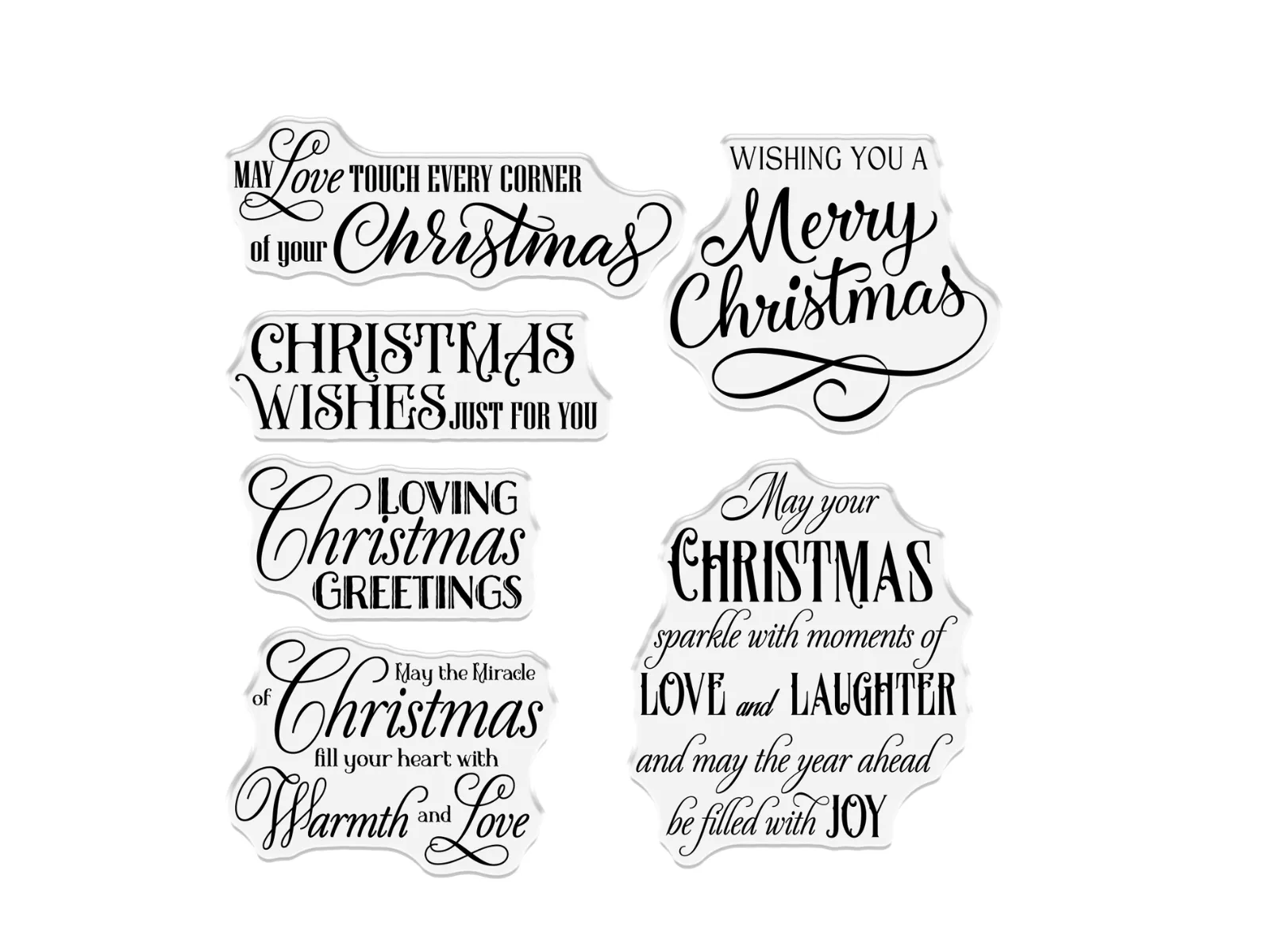 Christmas Sparkle Clear Acrylic Stamp