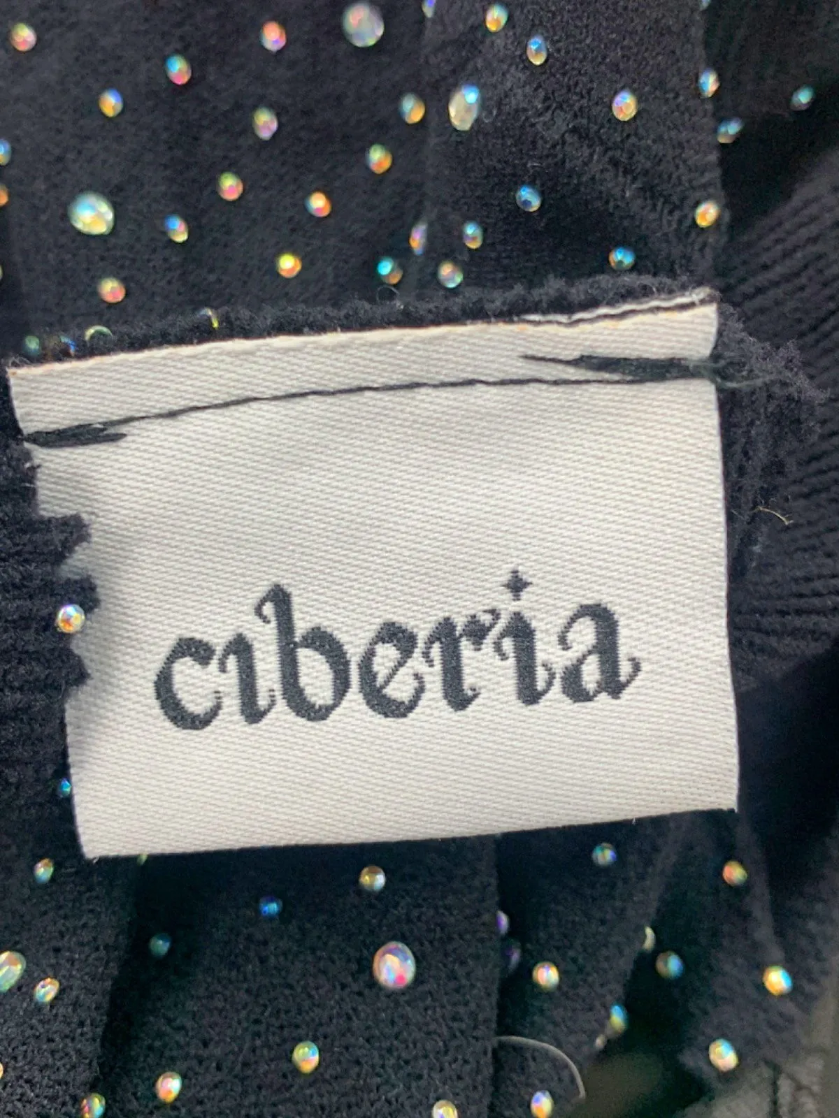 Ciberia Black Bow Back Bodysuit One Size