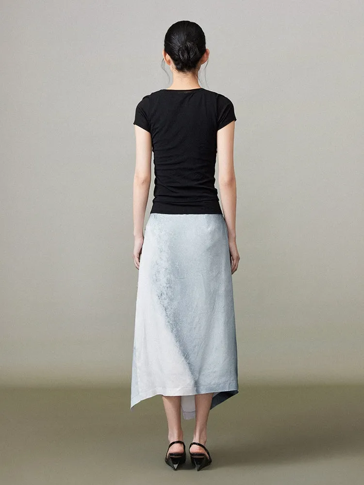 Ciffon Gradation A-Line Chic Classy Long-Skirt