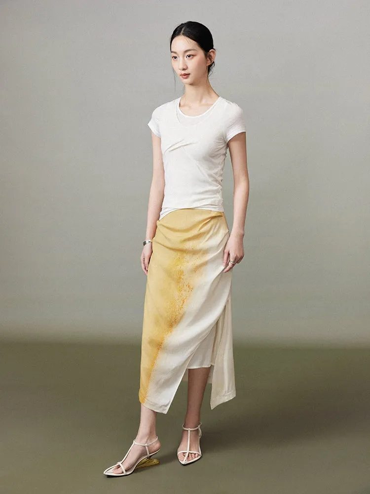 Ciffon Gradation A-Line Chic Classy Long-Skirt