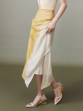 Ciffon Gradation A-Line Chic Classy Long-Skirt