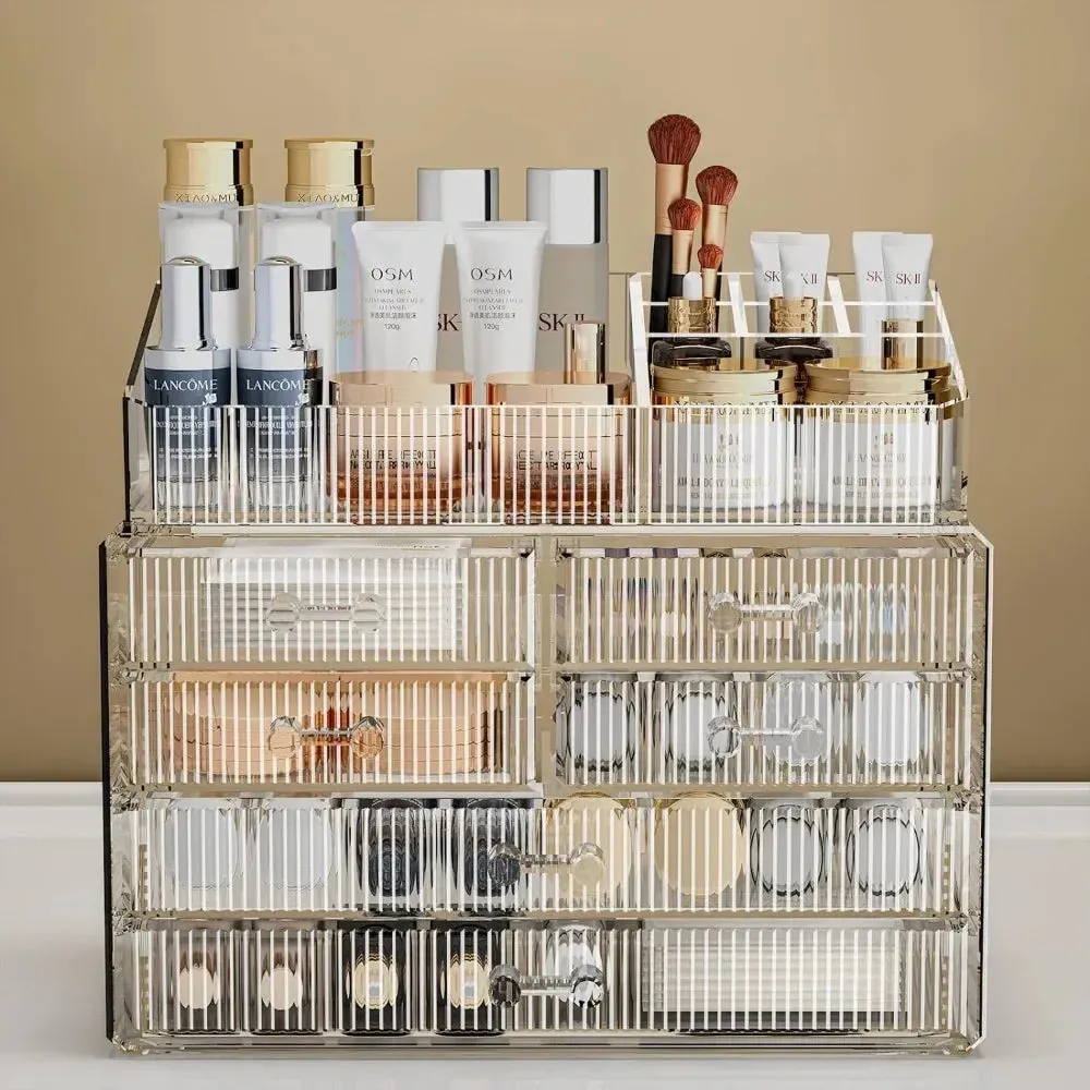 Clear Makeup Organizer with Acrylic Drawers