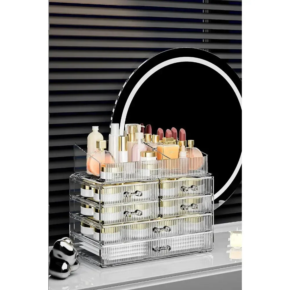 Clear Makeup Organizer with Acrylic Drawers