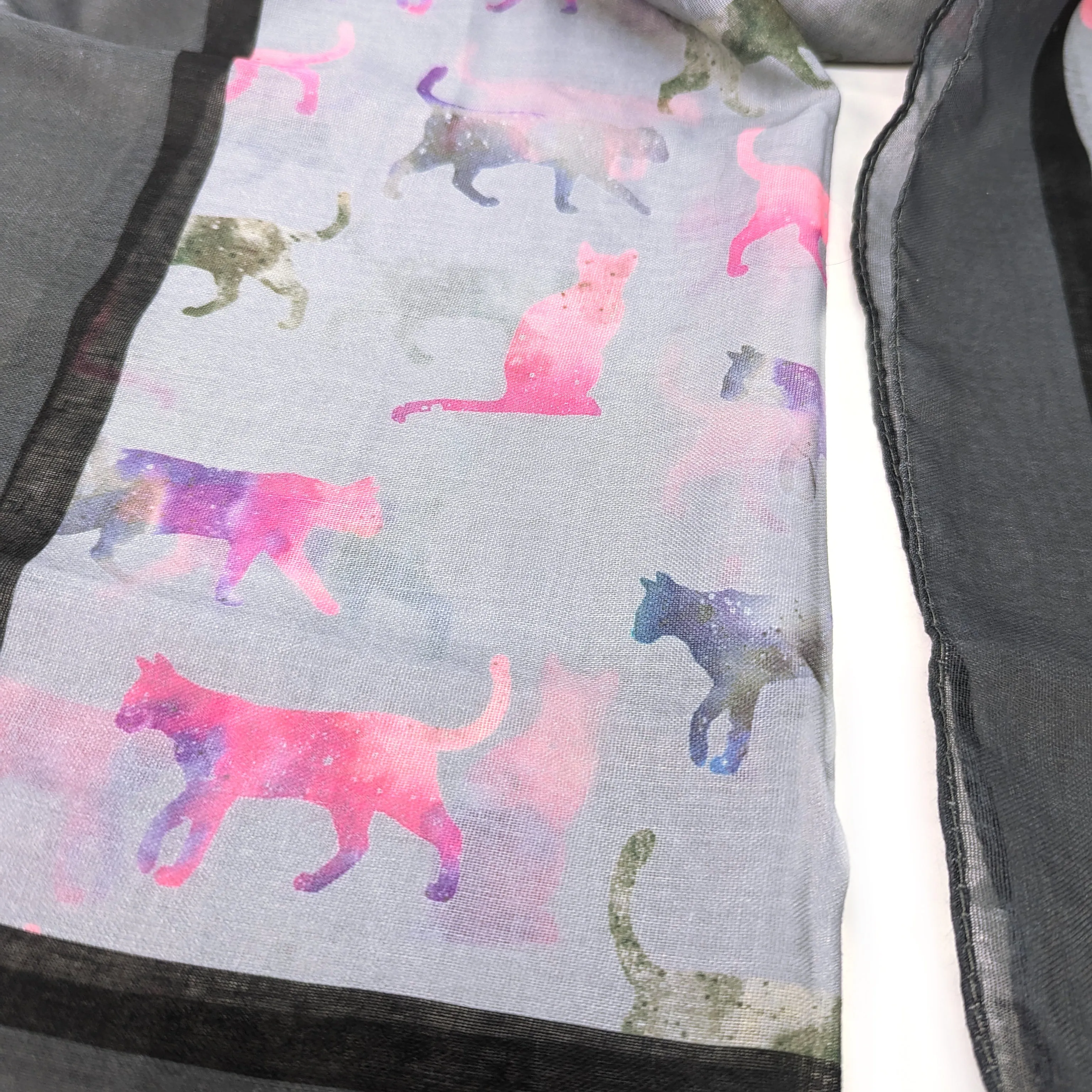 Clio The Cat Scarf - Slate Grey (50x180cm)