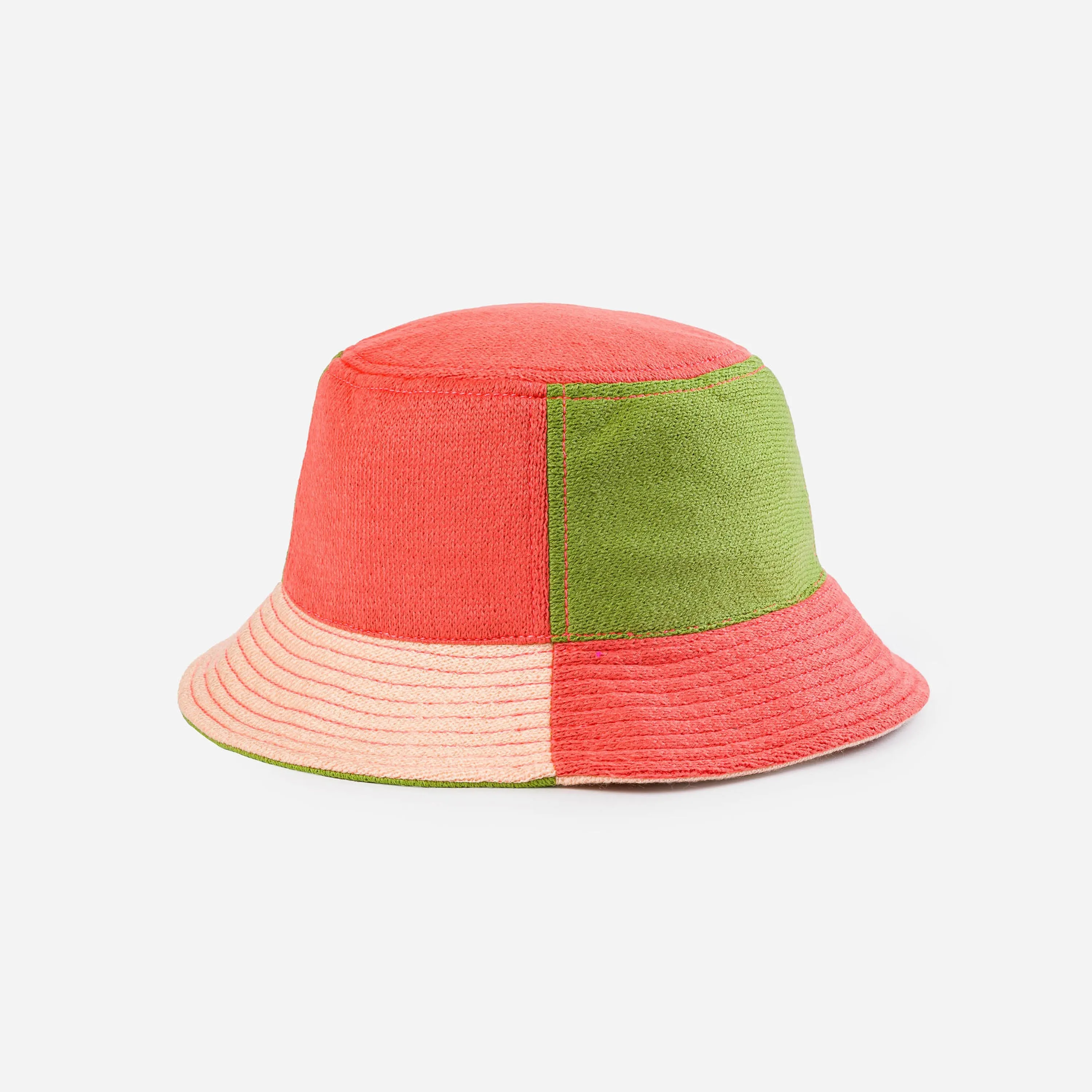 Colorblock Bucket Hat - Melon Blush