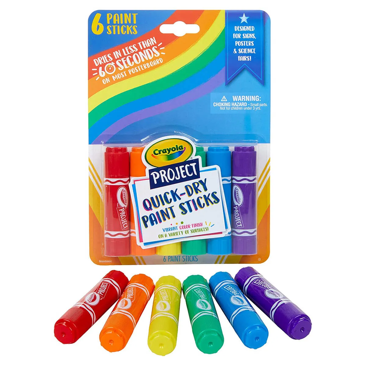 Crayola Project Quick-Dry Paint Sticks Pack of 6