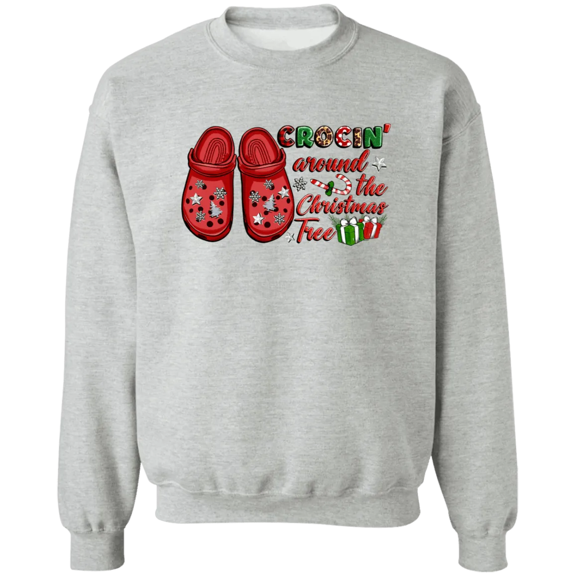 Crocing Christmas Crewneck Pullover Sweatshirt