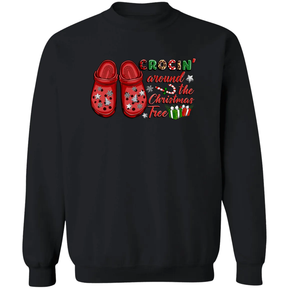 Crocing Christmas Crewneck Pullover Sweatshirt