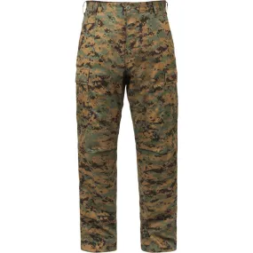 Digital Woodland Camouflage - Military BDU Pants - Cotton Polyester Twill