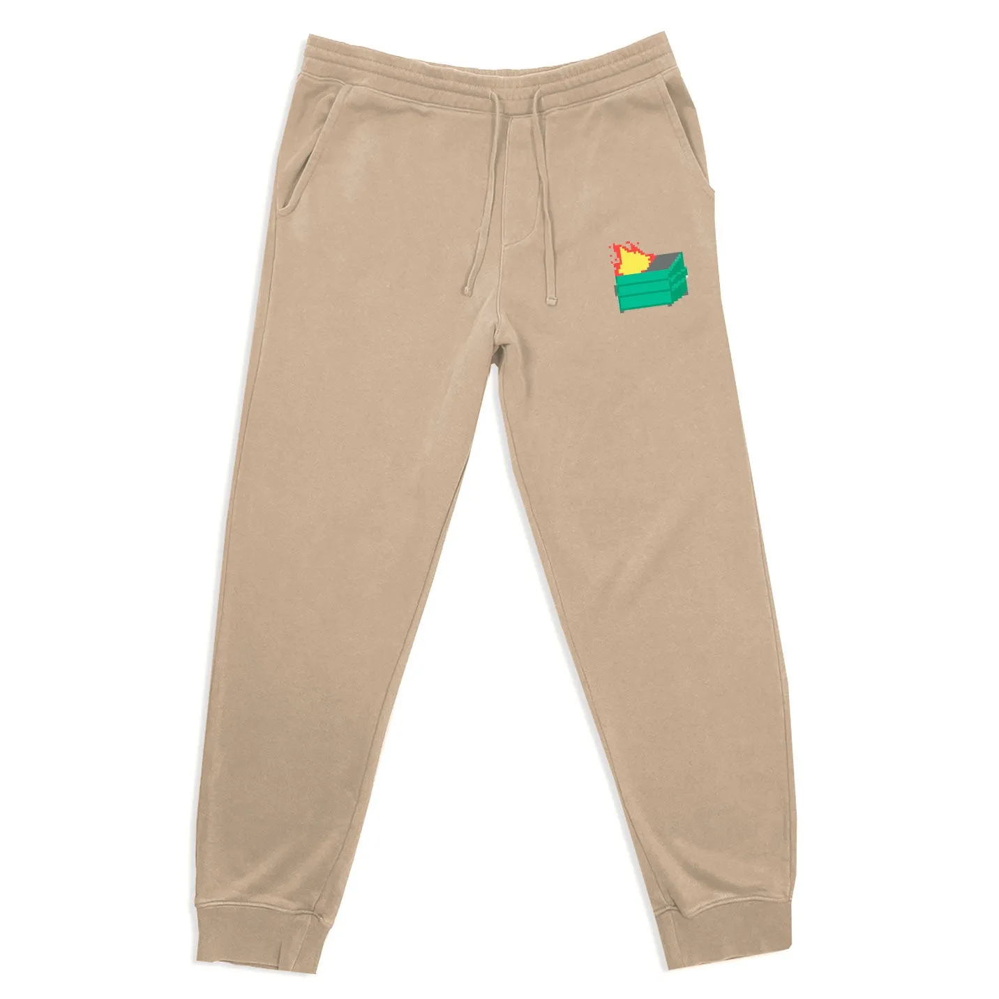 Dumpster Fire Joggers (Pigment Dyed Tan)