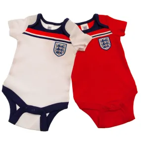 England FA 2 Pack Retro Bodysuits for Infants